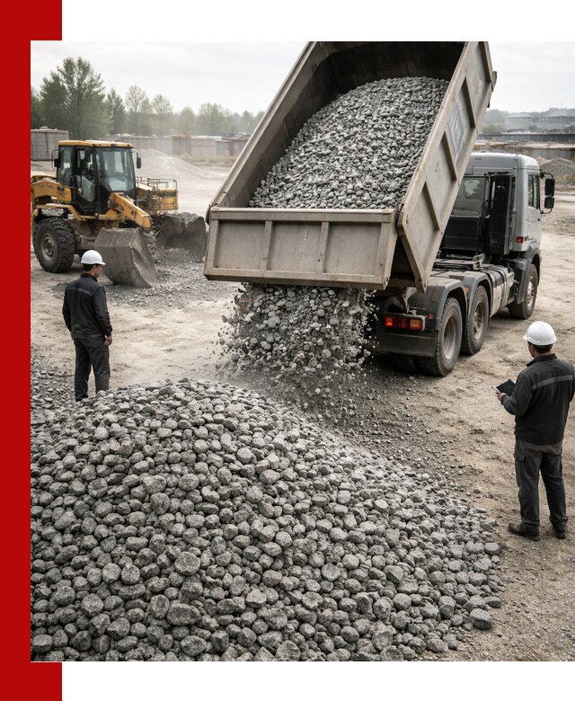 Доставка гранитного щебня фракции 20-40 в Полевской