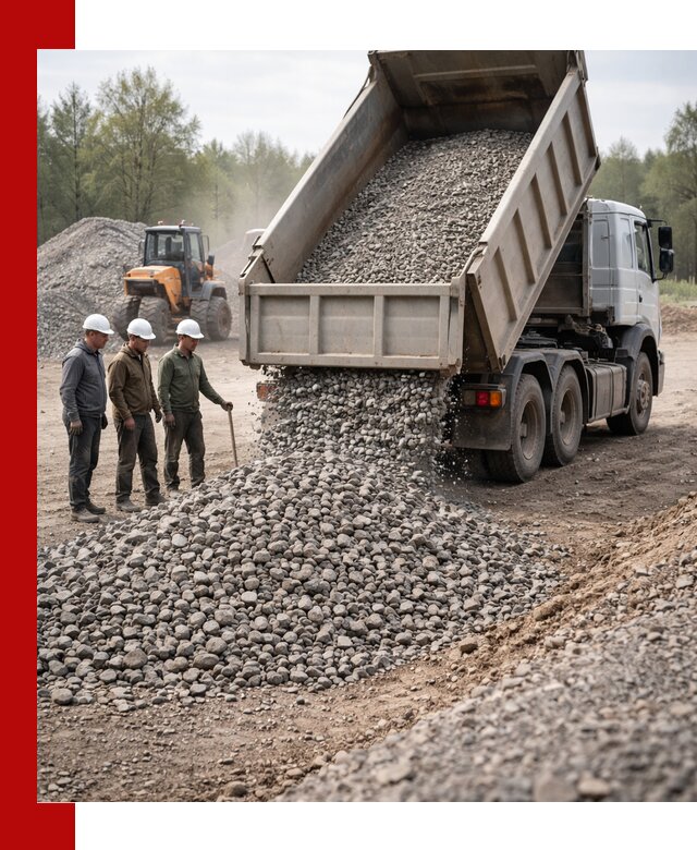 Доставка гравийного щебня фракции 70-120 в Полевском