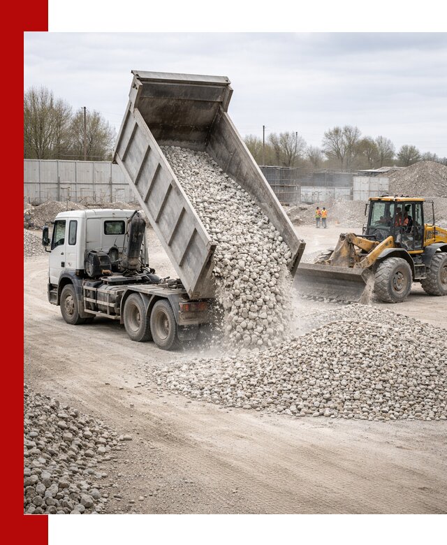 Доставка и продажа известнякового щебня в Полевском