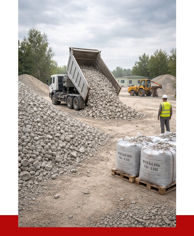 Известняковый щебень фракция 70-150 в Полевской от 1283 р. | ПРОНЕРУДПлв