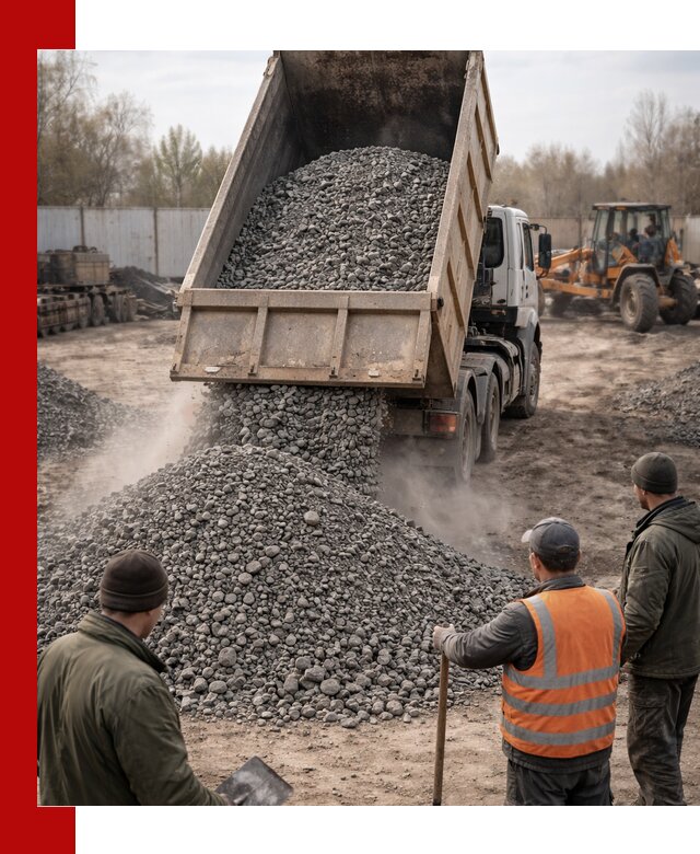 Доставка шлакового щебня в удобные сроки по выгодной цене в Полевском