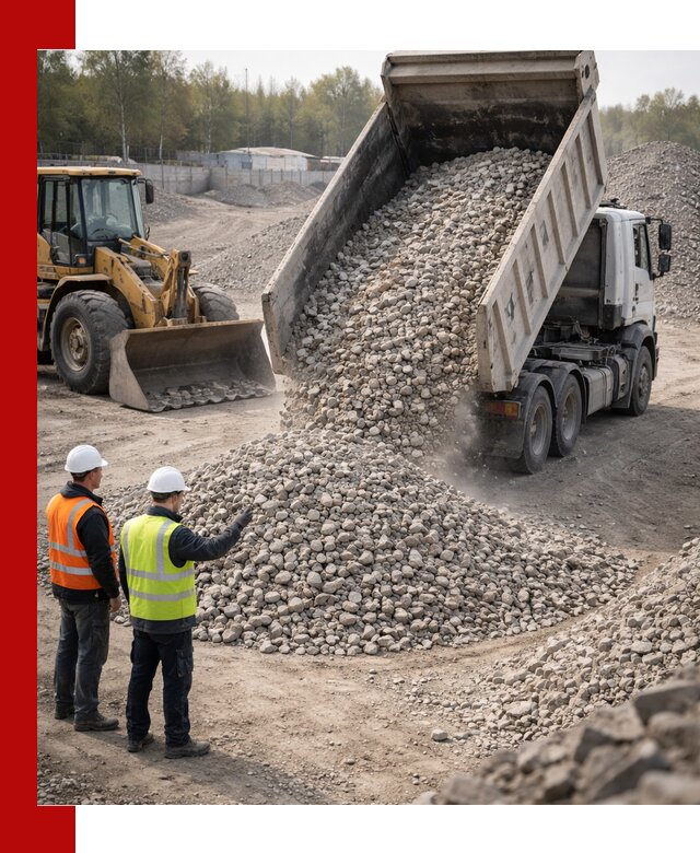 Вторичный щебень фракция 40–70 доставка в Полевском