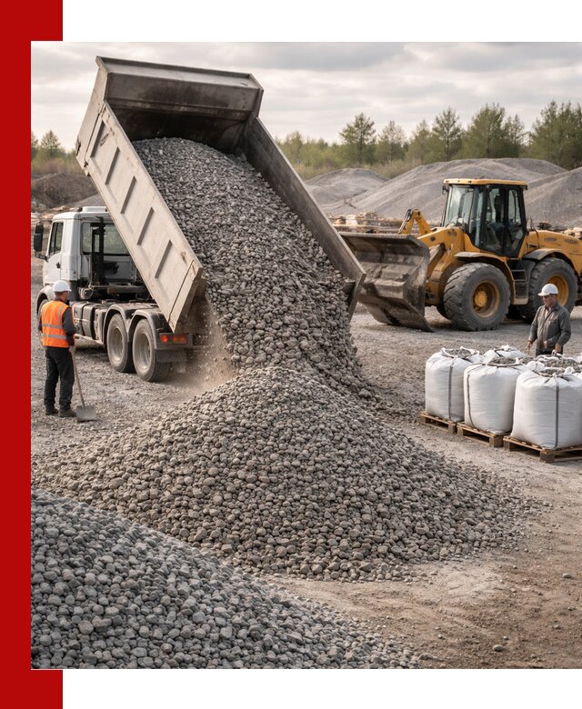 Бетонный щебень фракция 5–20 с доставкой в Полевской