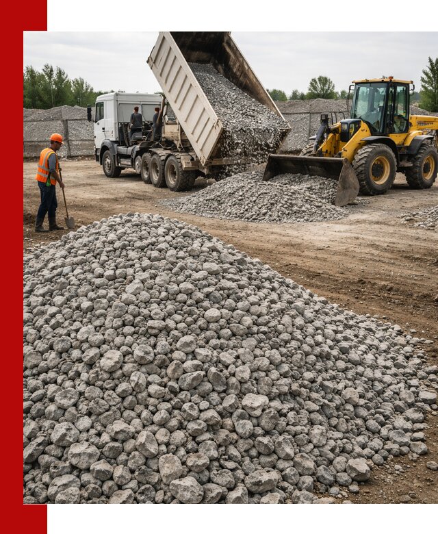 Доставка бетонного щебня фракции 40-70 в Полевской