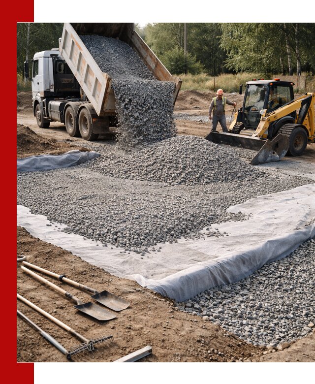 Щебень для фундамента с доставкой в Полевском