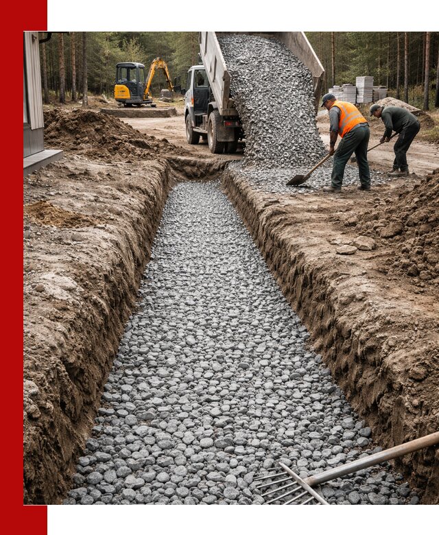 Щебень для дренажа с доставкой в Полевском высокого качества