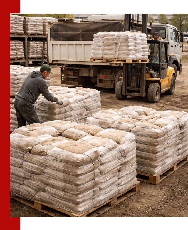 Карьерный песок в мешках с доставкой в Полевском