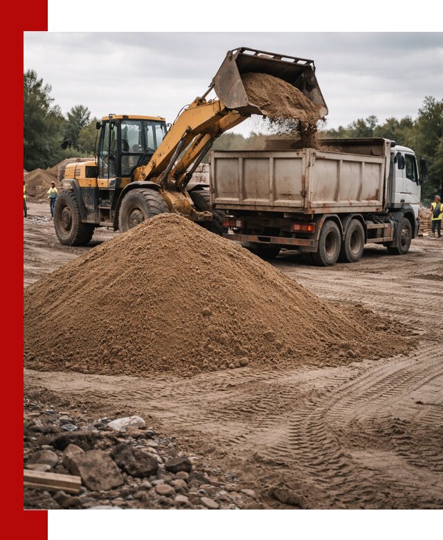 Доставка речного песка навалом в Полевском быстро и выгодно