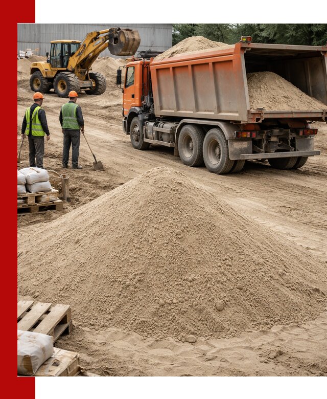 Доставка и продажа мытого речного песка в Полевском