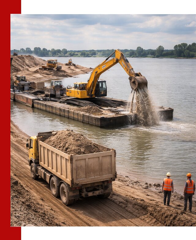 Намывной песок с доставкой в Полевском оптом и в розницу