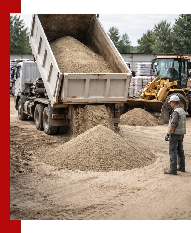 Поставка и доставка песка для бетона в Полевском