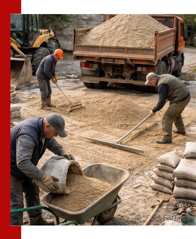 Поставка песка для стяжки в Полевском с быстрой доставкой