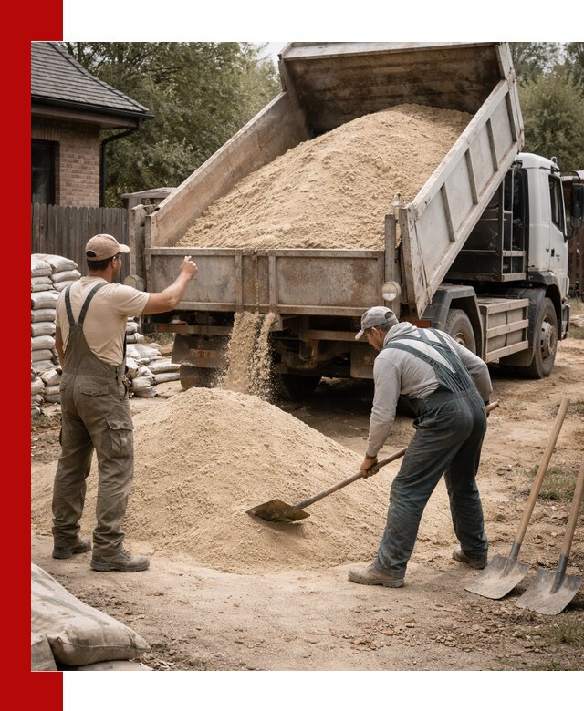 Песок для штукатурки с доставкой в Полевском качественный и чистый
