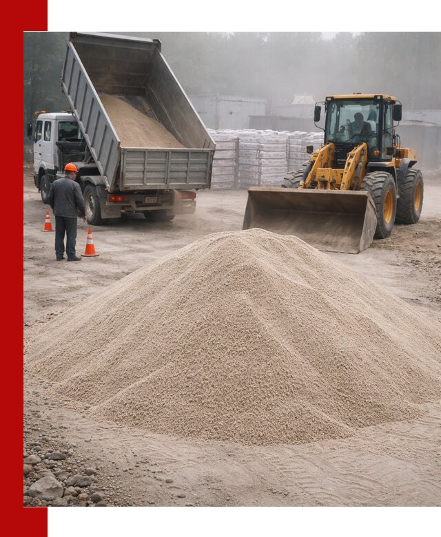 Кварцевый песок фракция 0–8 для стройработ в Полевском