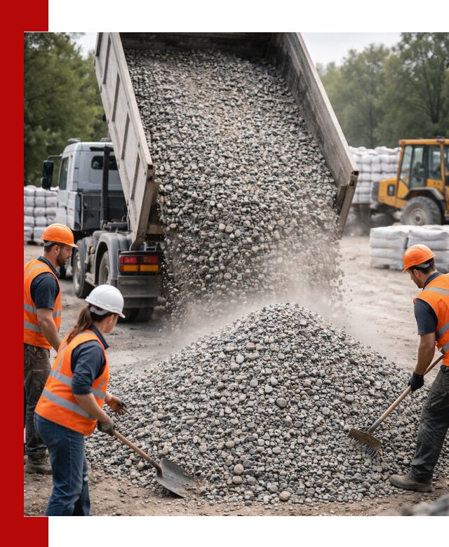 Доставка гравия и камня в Полевском оптом и в розницу