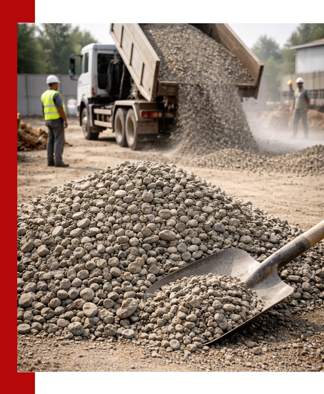 Доставка гравия фракции 20-40 в Полевской с самосвалами