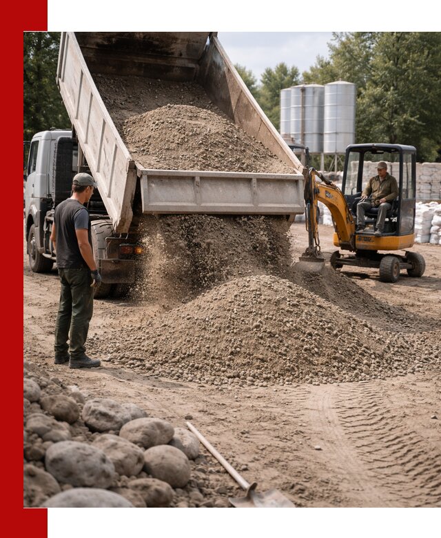 Доставка ПГС С3 в Полевском самосвалами и миксерами