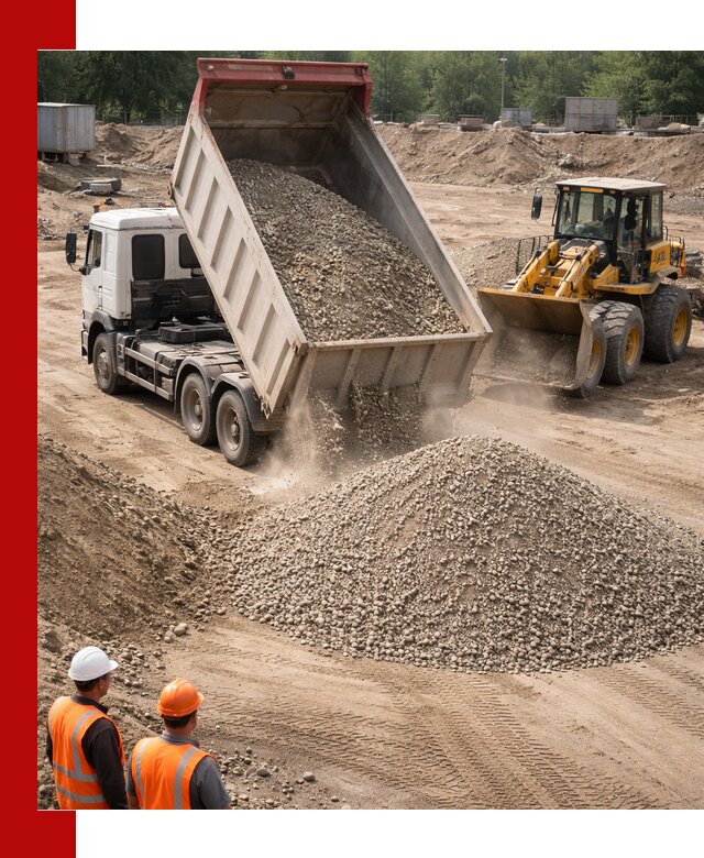 Щебень с песком (ЩГПС С2) с доставкой в Полевском