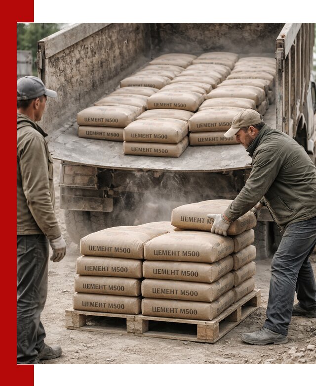 Цемент М500 с доставкой самосвалом в Полевском