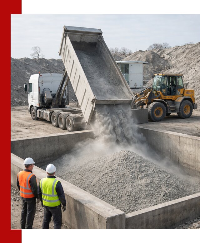 Доставка цемента навалом в Полевском крупными партиями