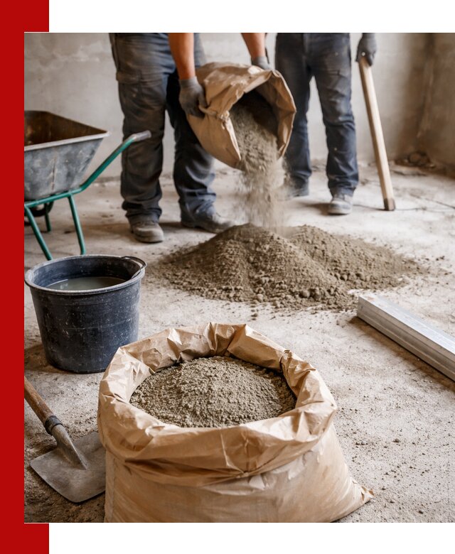 Доставка сухой смеси для стяжки в Полевском