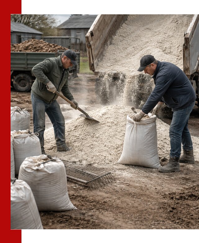 Доставка извести пушонки в Полевском оптом и мелким оптом