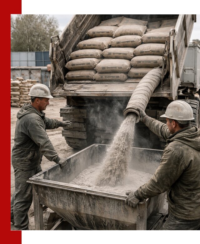 Доставка цемента М400 в Полевском оптом и в розницу