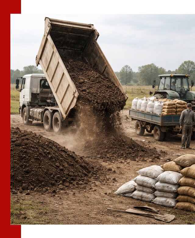Доставка грунта и удобрений оптом в Полевском для сельхоз и строительства