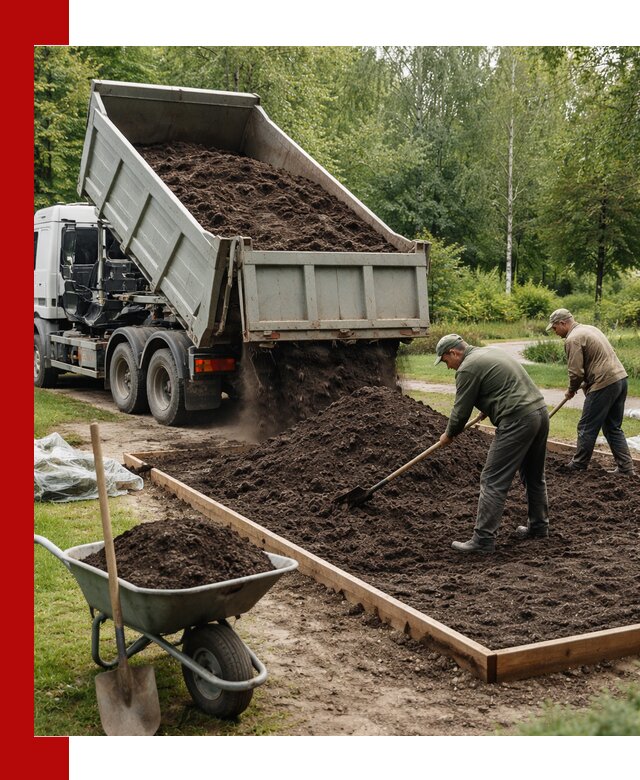 Доставка грунта для озеленения и благоустройства в Полевском