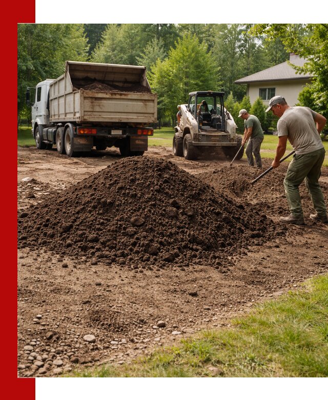 Доставка и укладка грунта для газона в Полевском