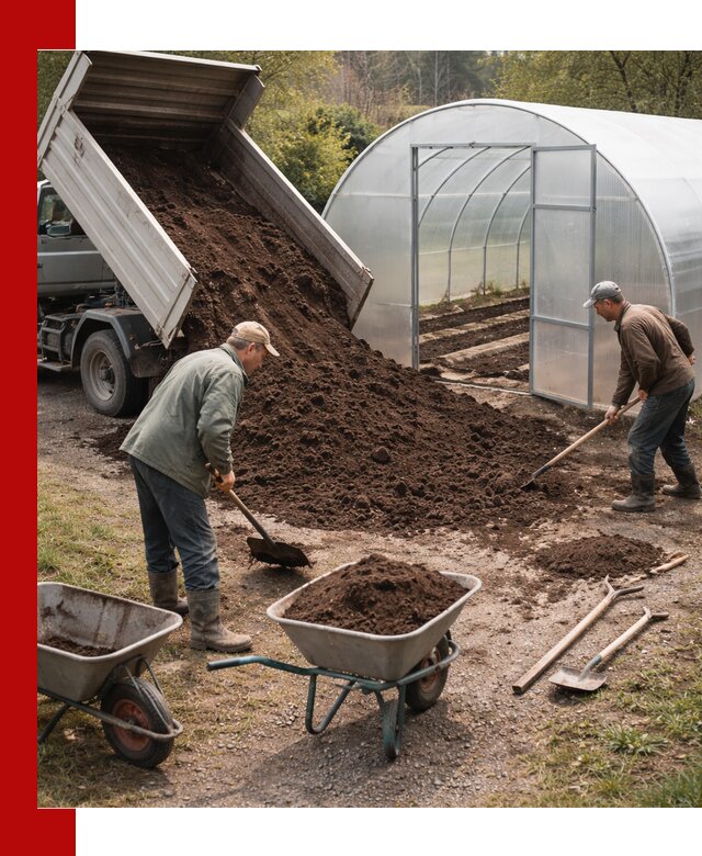 Грунт для теплицы с доставкой в Полевском — плодородный субстрат под растения