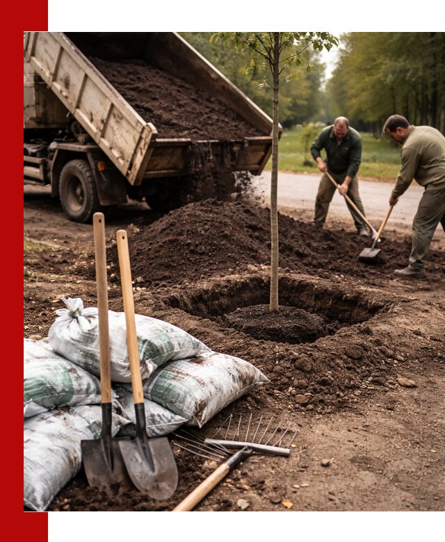 Грунт для посадки деревьев в Полевском — доставка и подготовка почвы
