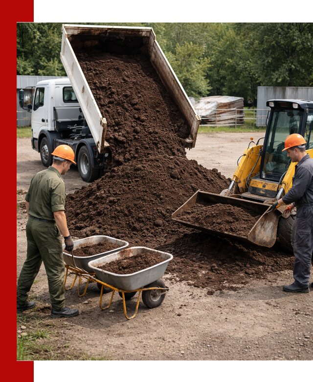Доставка торфо-земляной смеси в Полевском для огорода и ландшафта