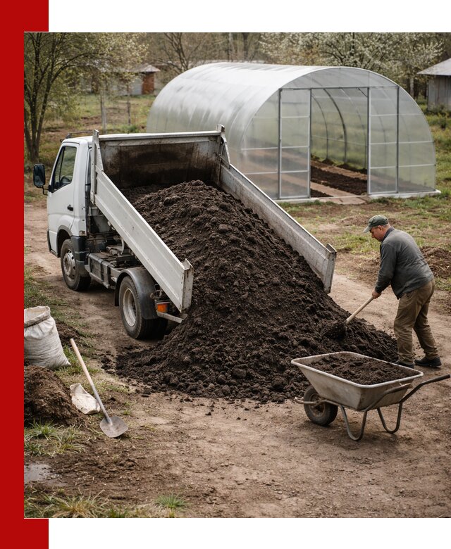 Чернозем для теплицы с доставкой в Полевском