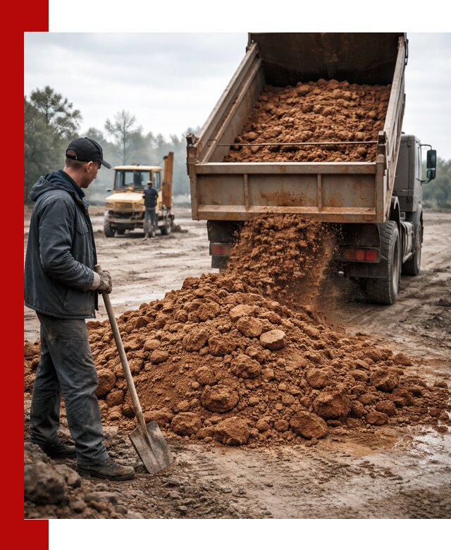 Глина для засыпки в Полевском с доставкой самосвалами