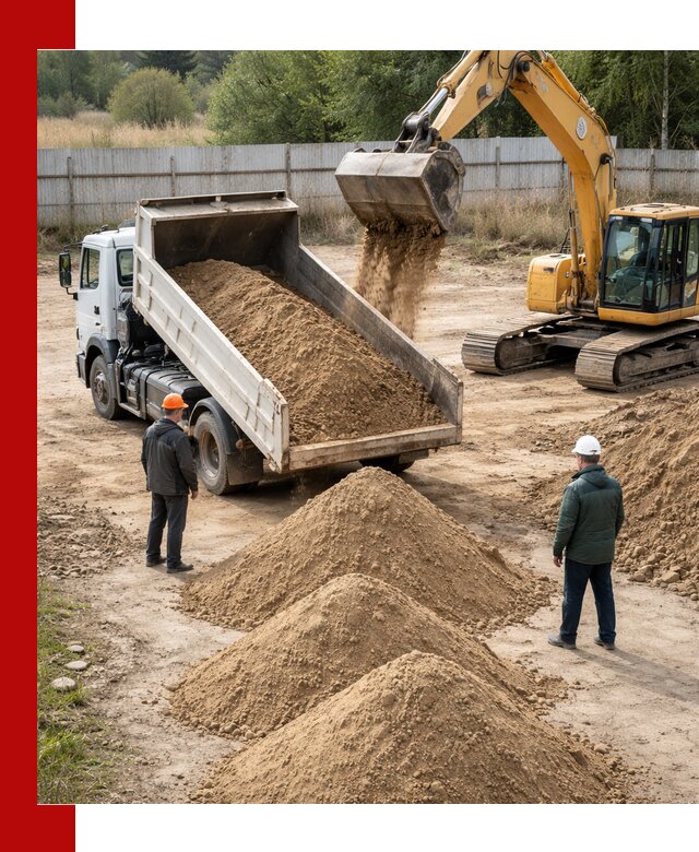 Доставка супеси вагонными и автопартиями в Полевском