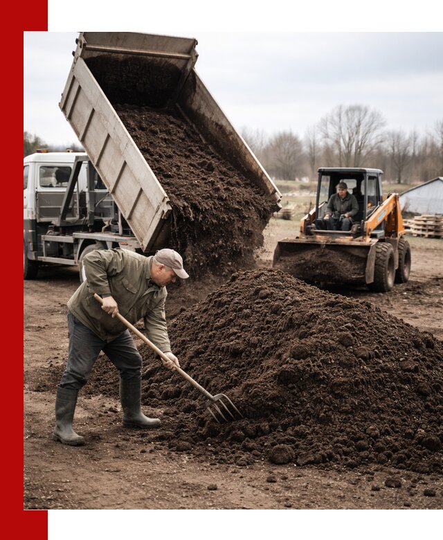 Доставка и продажа перегноя в Полевском быстро и дешево