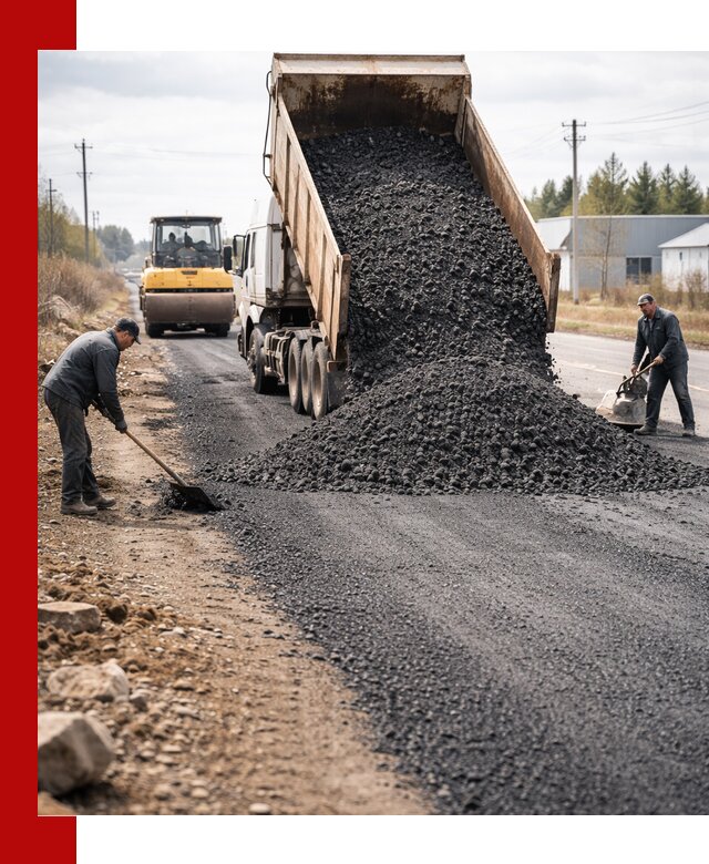 Асфальтовая крошка для дорог в Полевском — поставка и доставка