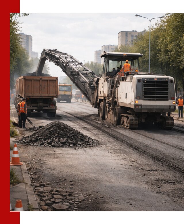 Фрезерованный асфальт в Полевском — удаление и вывоз старого покрытия
