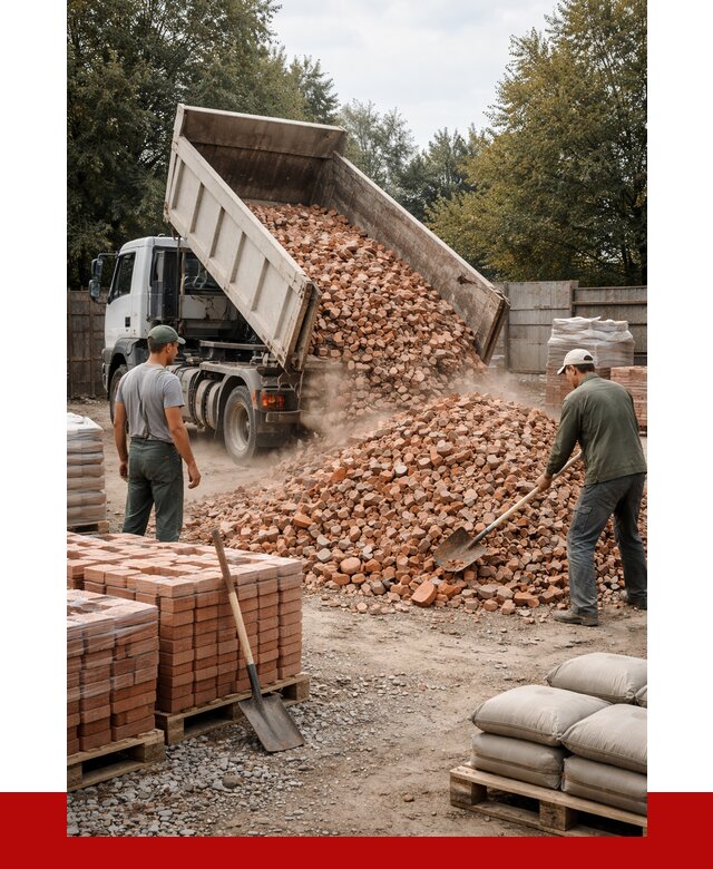 Бой кирпича в Полевском с доставкой от 4311 руб/куб | ПРОНЕРУДПлв