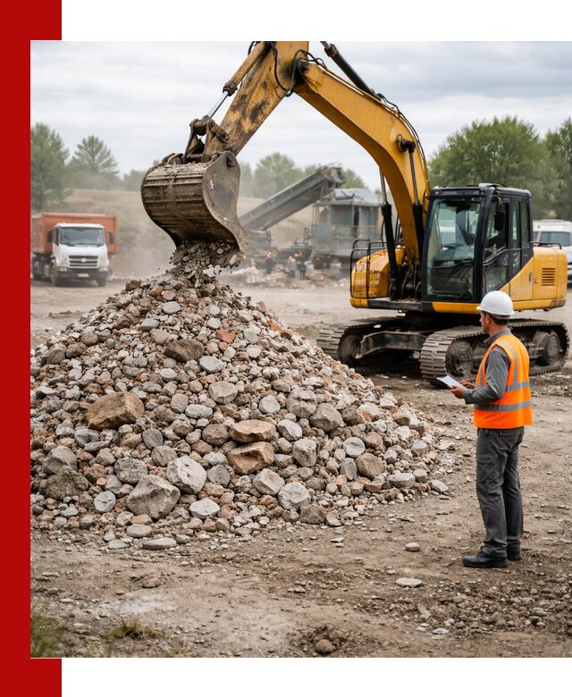 Доставка и вывоз строительного боя в Полевском