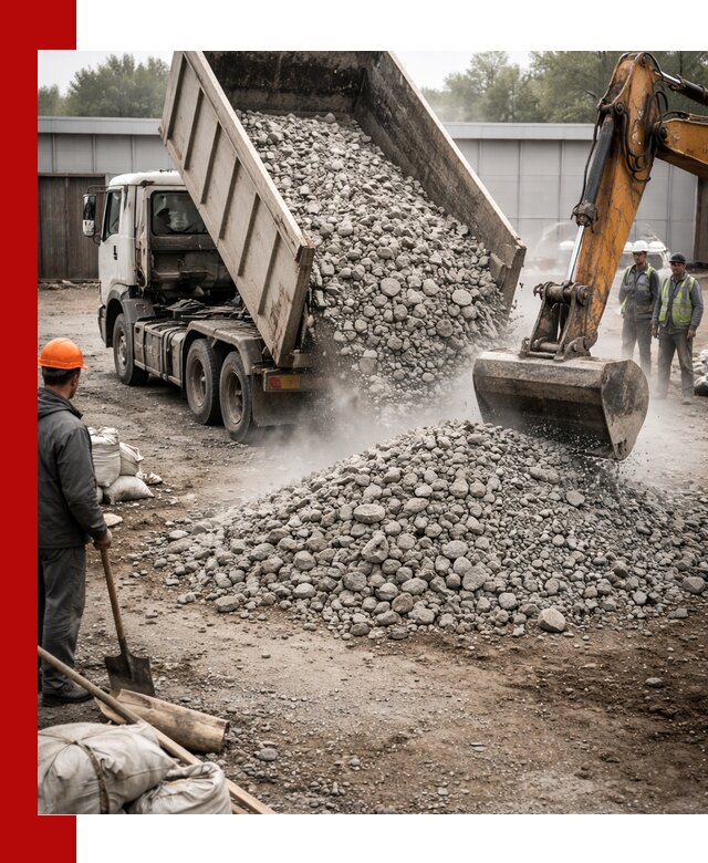 Доставка дробленого бетона в Полевской оптом и в розницу