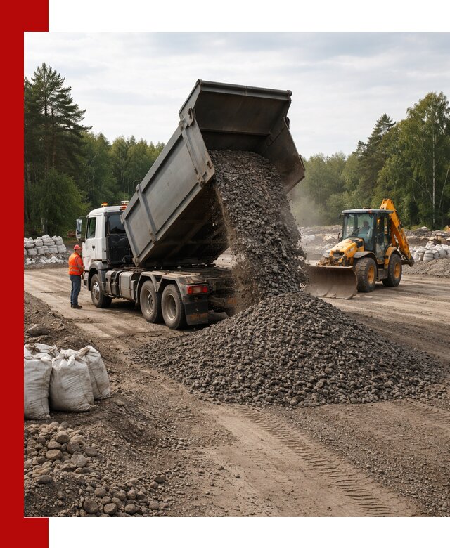 Доставка дробленого асфальта в Полевском для дорожных работ