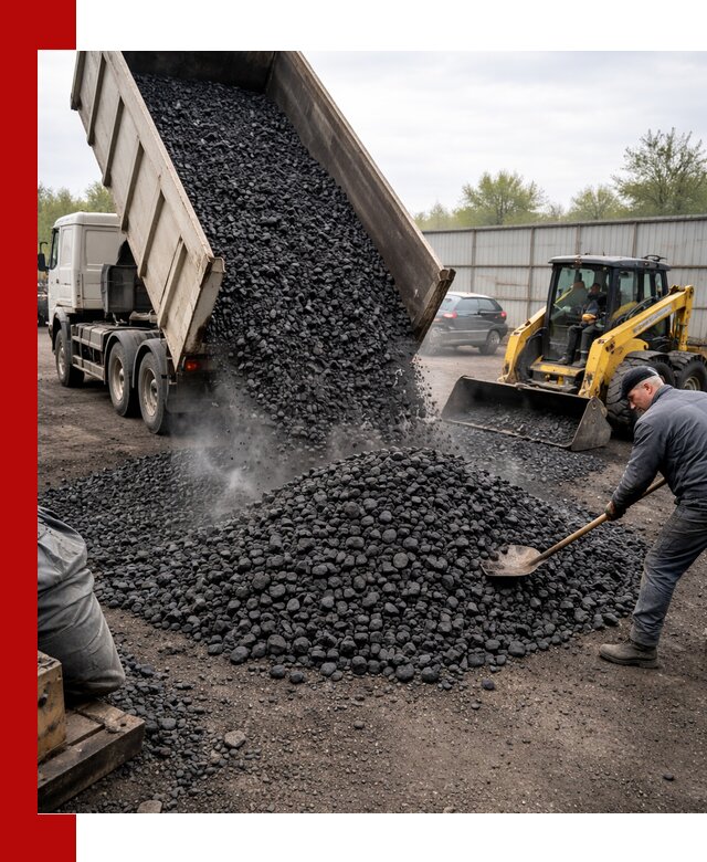Доставка угля орех в Полевском оптом и в розницу