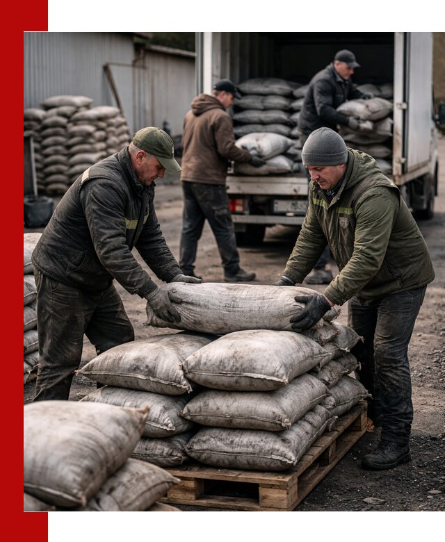 Доставка угля в мешках по выгодным ценам в Полевском