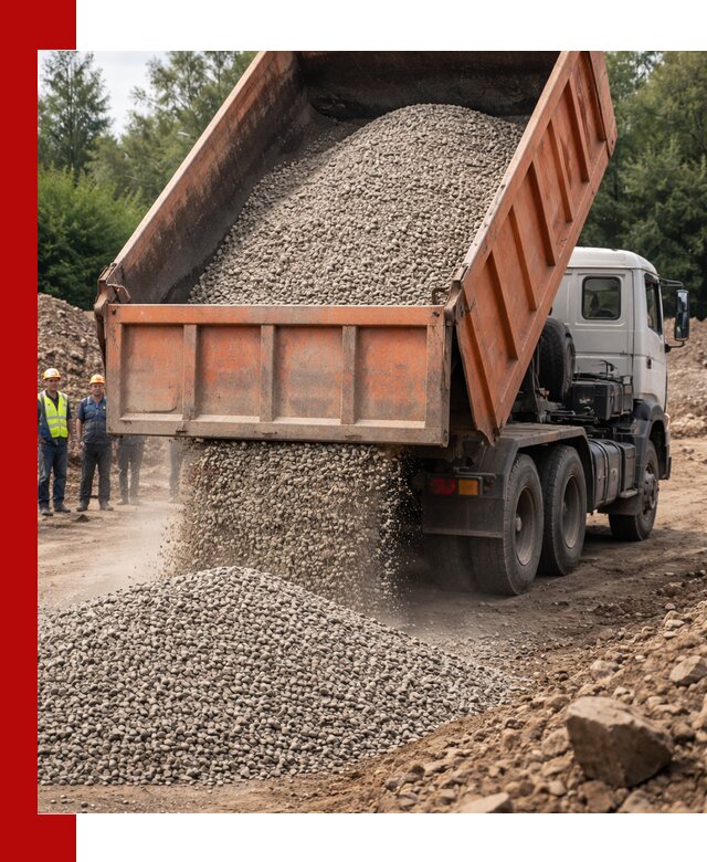 Доставка сыпучих материалов самосвалом в Полевском быстро и надежно