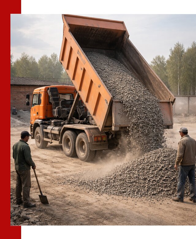 Доставка самосвалом 20 м3 в Полевском быстро и надежно