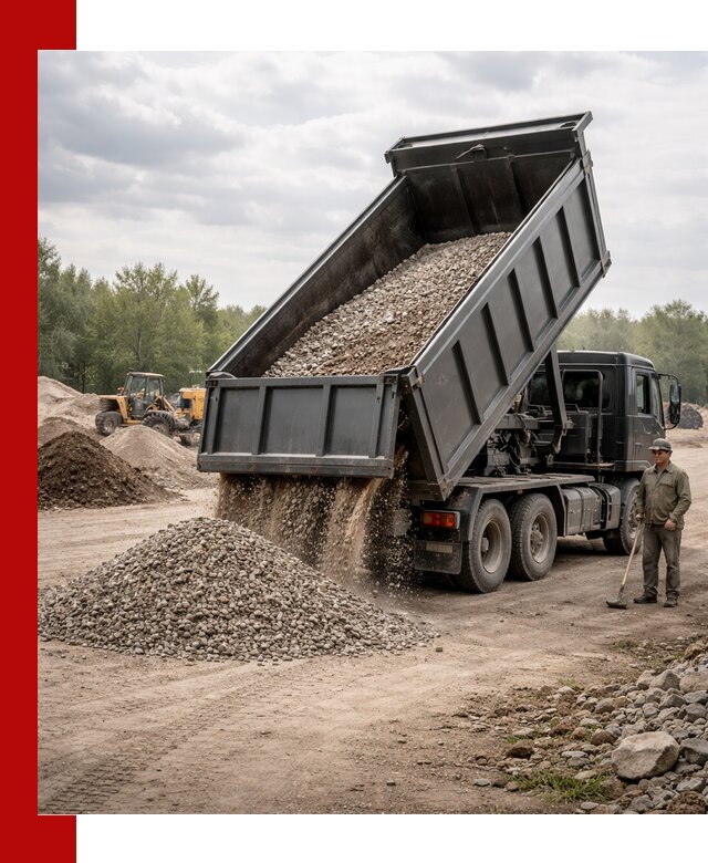 Доставка самосвалом 30 м3 по выгодным ценам в Полевском