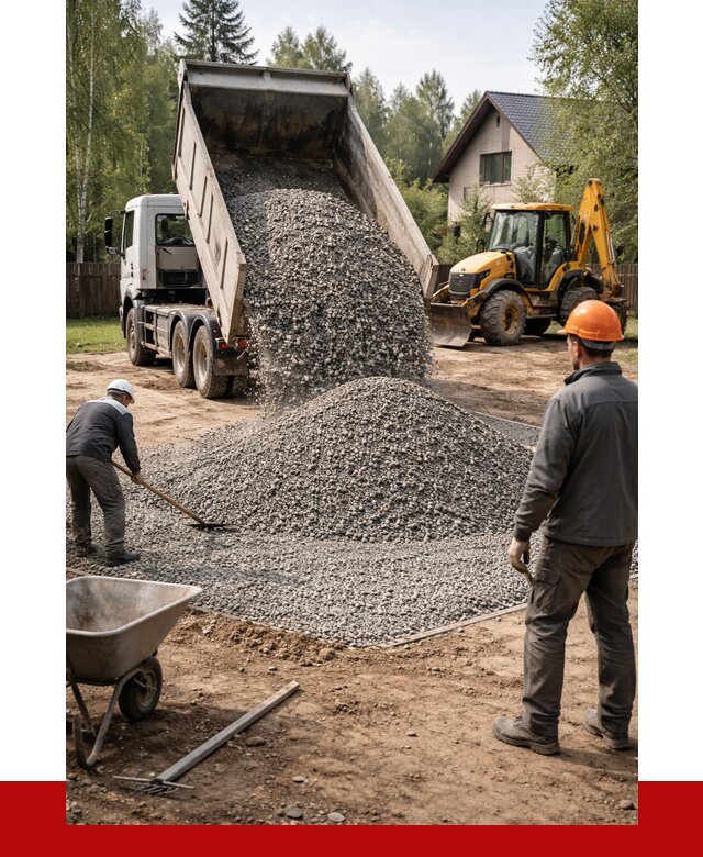 Отсыпка участка щебнем в Полевском от 6672 р. ПРОНЕРУДПлв