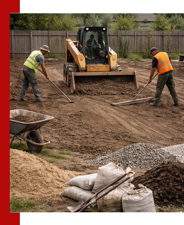 Выравнивание участка под строительство и благоустройство в Полевском